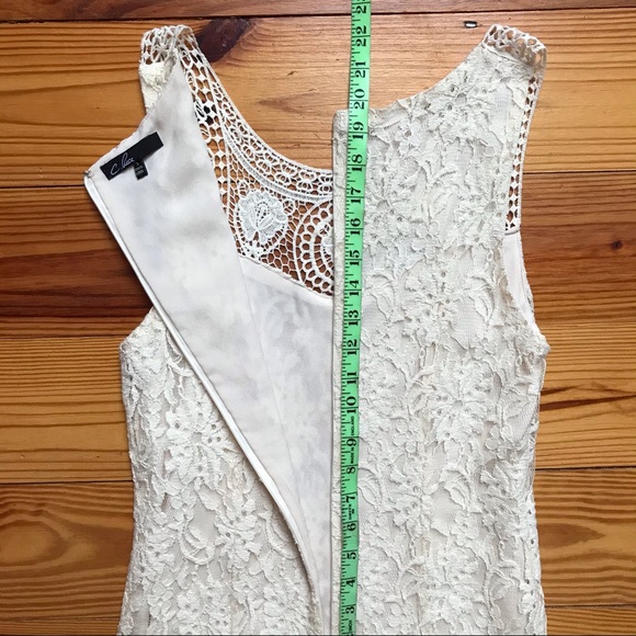 C. Luce Cream Lace Sheath Dress, EUC, S - Picture 10 of 13